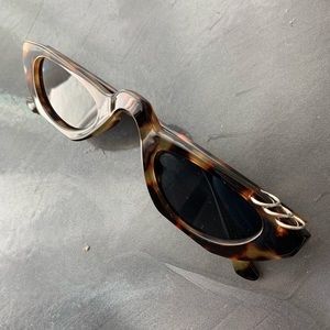 Pierced Tortoiseshell Sunglasses
